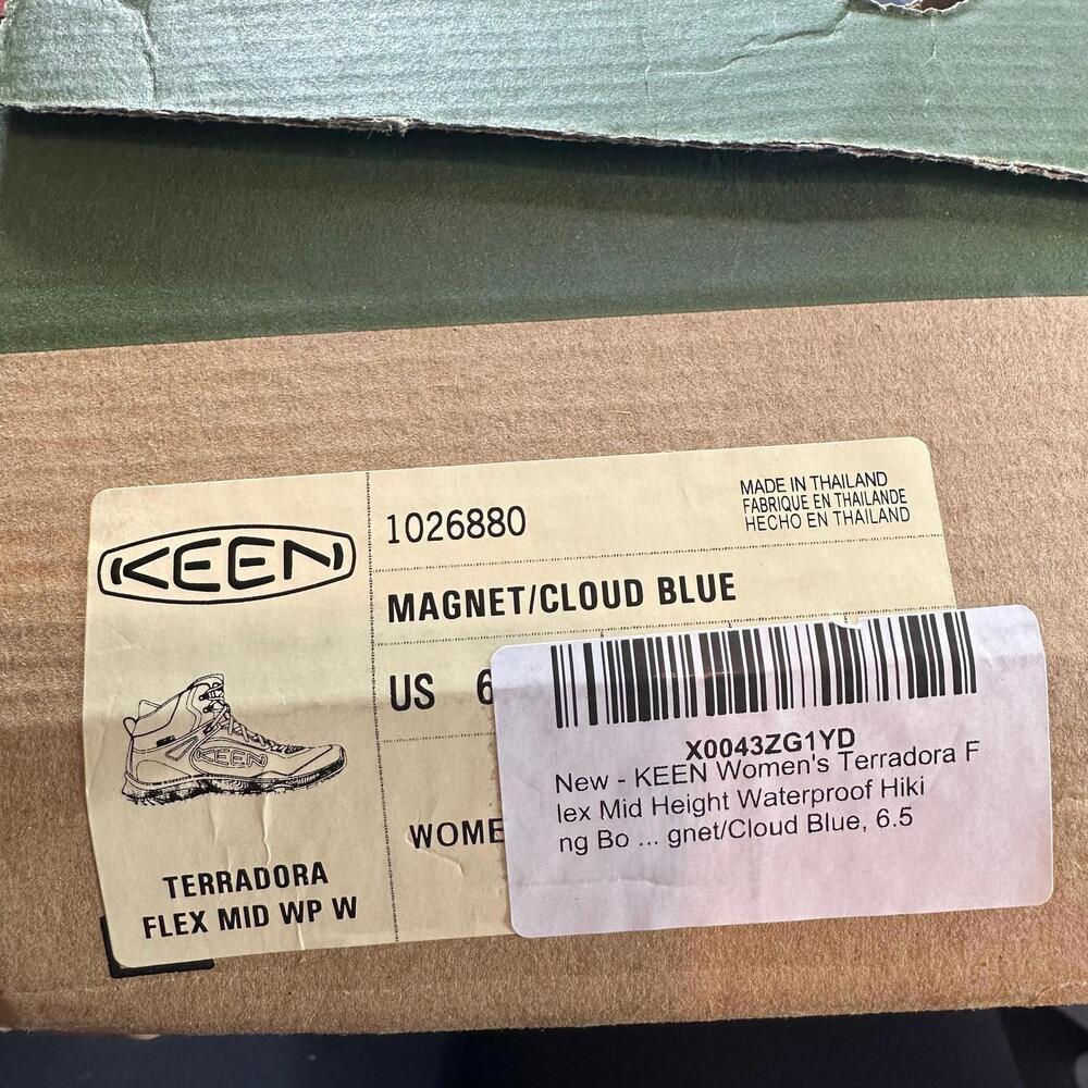 Terradora Flex Waterproof Mid Hiking Boot US 6.5 Magnet Cloud Blue Mid Shoes - Picture 9 of 13
